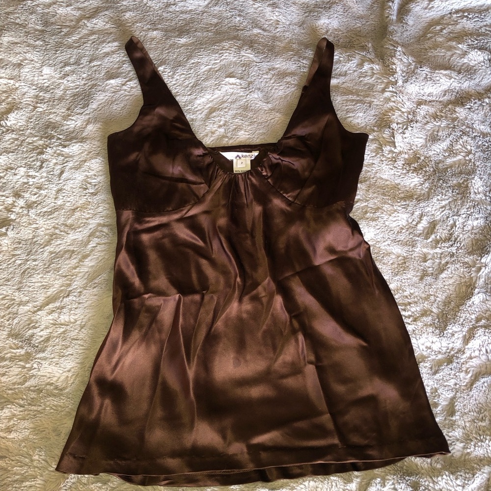Kenzie Women's Brown Silk Camisole